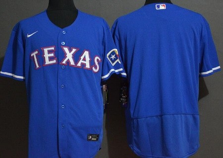 Men's Texas Rangers Blank Blue FlexBase Jersey