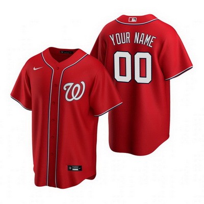 Men's Women Youth Washington Nationals Customized Red 2020 Cool Base Jersey