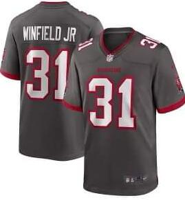 Men Tampa Bay Buccaneers 31 Winfield JR Grey Vapor Untouchable Limited Stitched Jersey