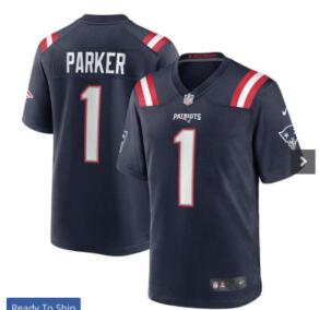 New England Patriots 1 Devante Parker Nike Nave Jerseys