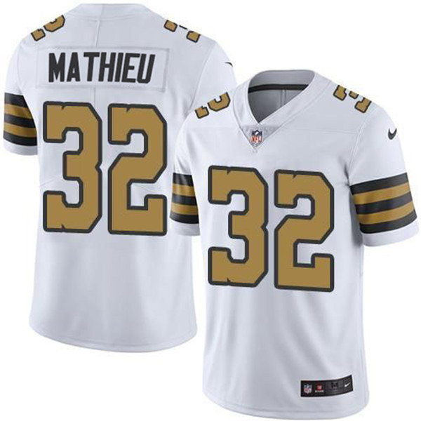 Youth  New Orleans Saints 32 Tyrann Mathieu White Color Rush Limited Stitched Jersey
