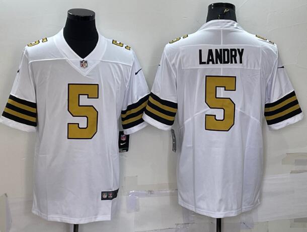 Men New Orleans Saints 5 Jarvis Landry Color Rush Vapor Limited Stitched Jersey