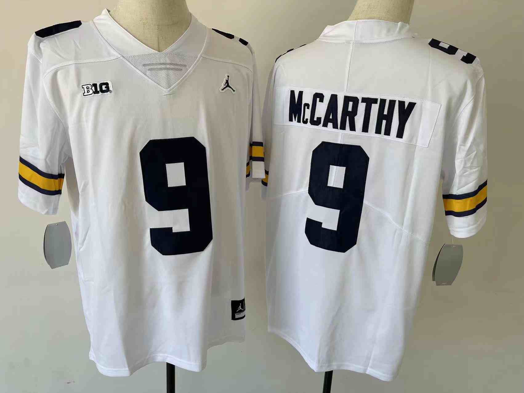 Youth Michigan Wolverines #9 McCARTHY White Stitched Jersey