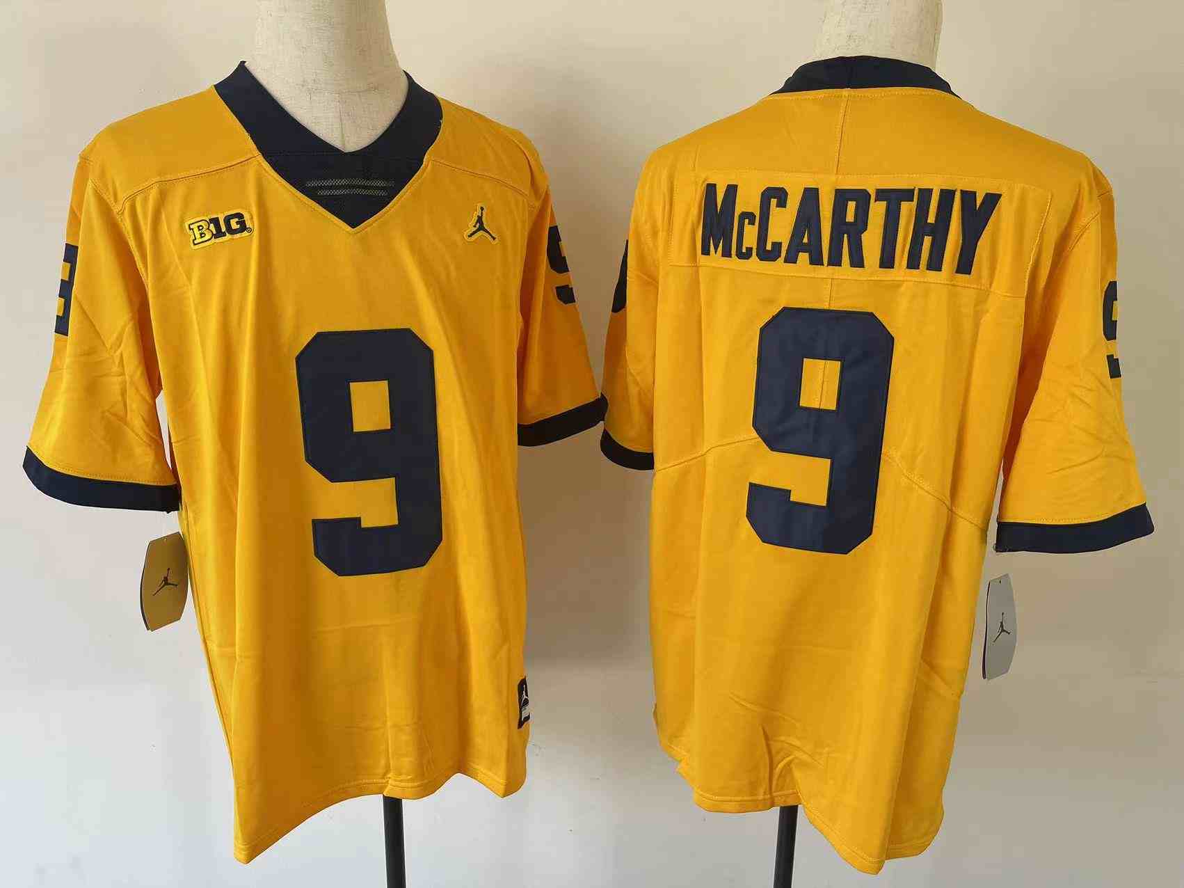 Youth Michigan Wolverines #9 McCARTHY Yellow Stitched Jersey