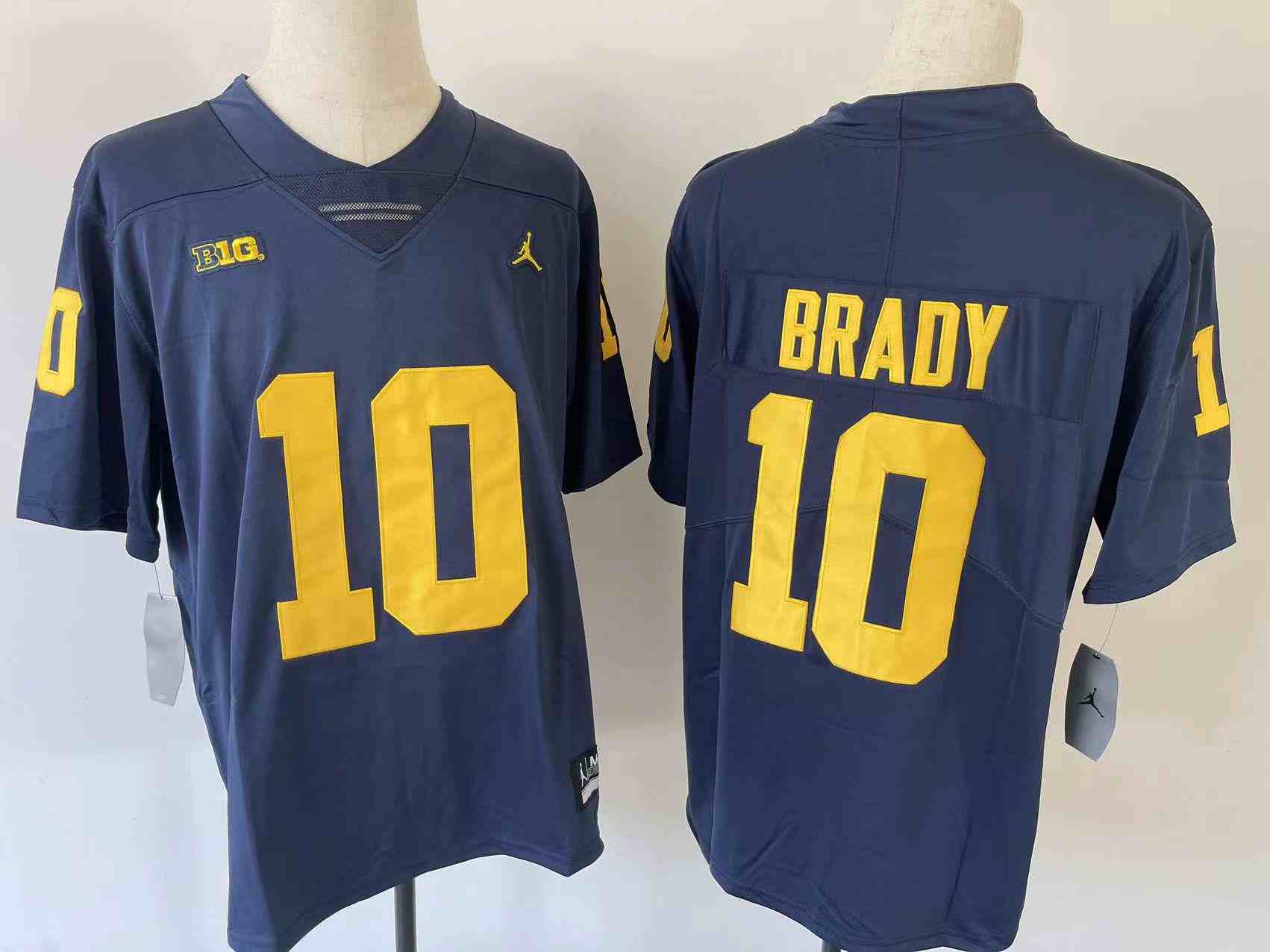 Youth Michigan Wolverines #10 BRADY blue Stitched Jersey
