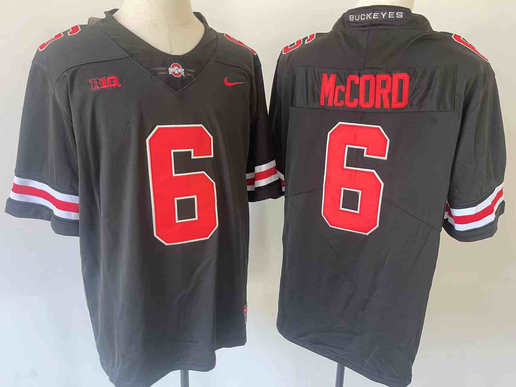 Men's Ohio State Buckeyes #6 Kyle McCord Black 2023 F.U.S.E. Limited Stitched Jersey