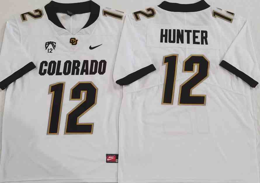 Men's  Colorado Buffaloes #12  Travis Hunter Original Retro Brand NIL Football Player Jersey - White (2)