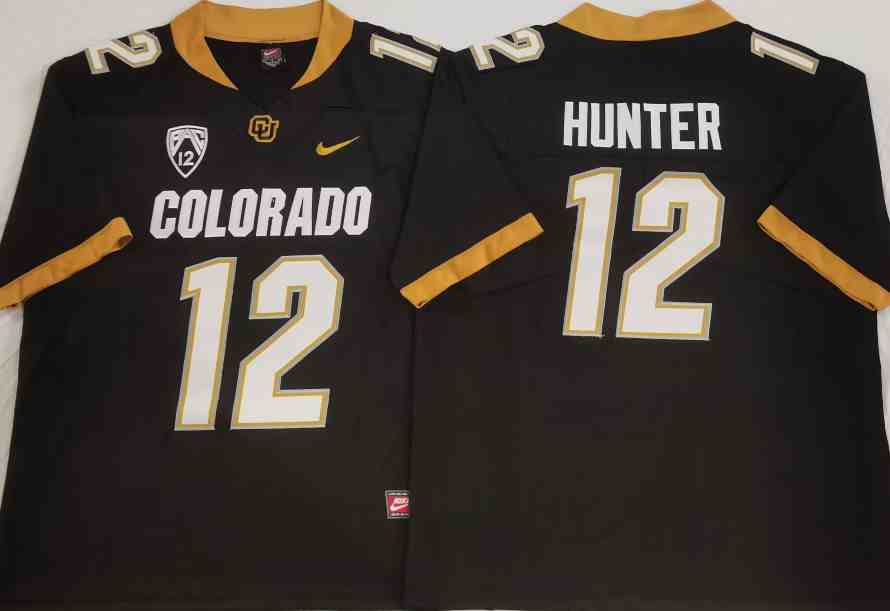 Men's  Colorado Buffaloes #12 Travis Hunter Original Retro Brand NIL Football Player Jersey – Black