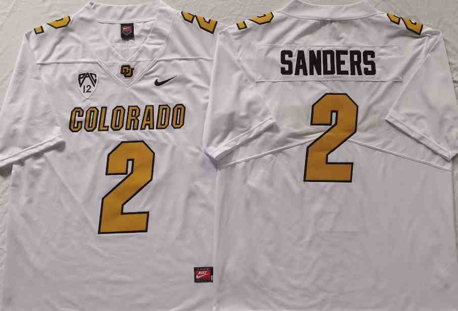 Men's  Colorado Buffaloes #2 Shedeur Sanders Original Retro Brand NIL Football Player Jersey - White