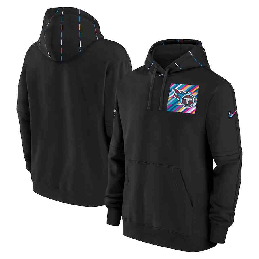 Men's Tennessee Titans Black 2023 Crucial Catch Club Pullover Hoodie