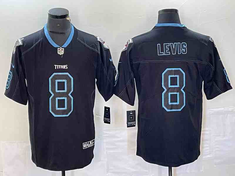 Men's Tennessee Titans #8 Will Levis Navy 2018 Lights Out Color Rush Limited Stitched Jersey