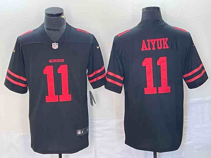 Men's San Francisco 49ers #11 Brandon Aiyuk Black Vapor Untouchable Limited Stitched Jersey