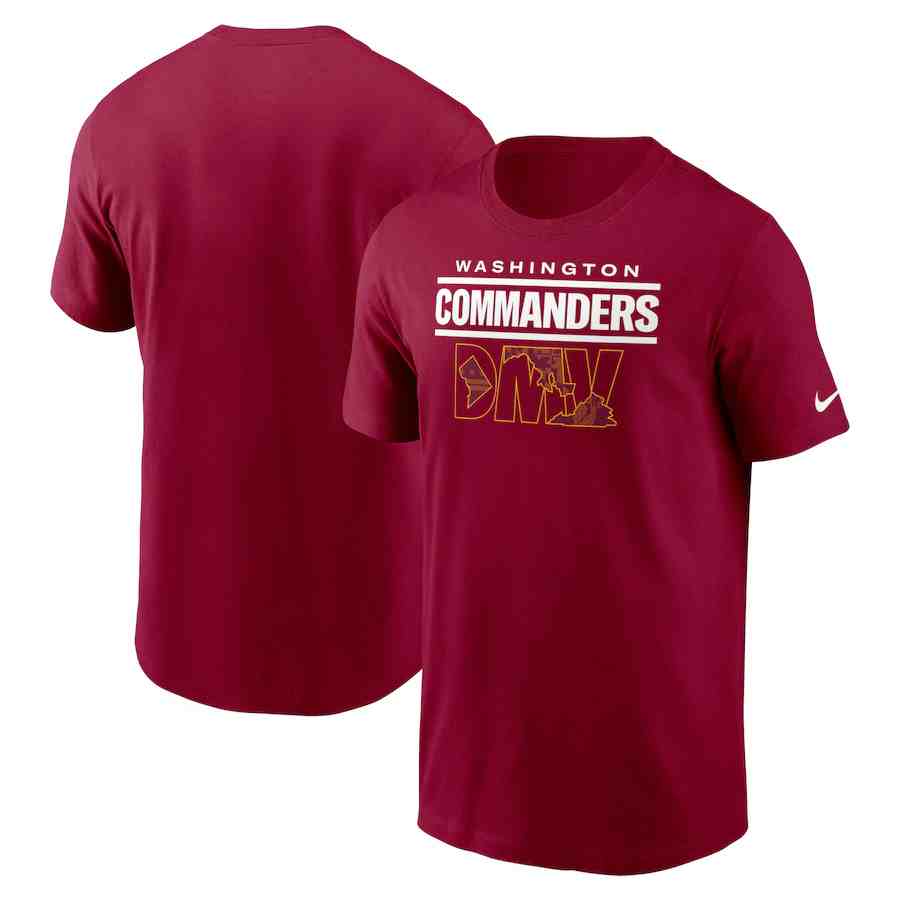 Men's Washington Commanders Burgundy Division Essential T-Shirt
