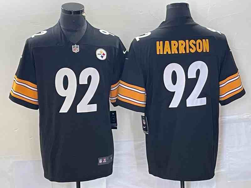 Men's Pittsburgh Steelers #92 James Harrison Black Draft Vapor Untouchable Limited Stitched Jersey