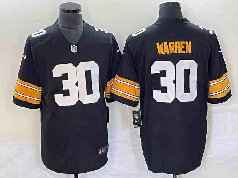 Men's Pittsburgh Steelers #30 Jaylen Warren  Black Vapor Untouchable Limited Stitched NFL Jersey