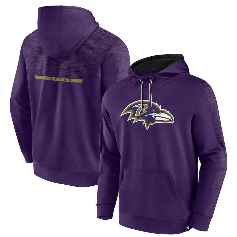 Men's Baltimore Ravens Purple Defender Evo Pullover Hoodie