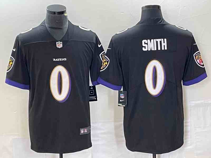 Men's Baltimore Ravens #0 Roquan Smith Black Vapor Untouchable Limited Football Stitched Jersey
