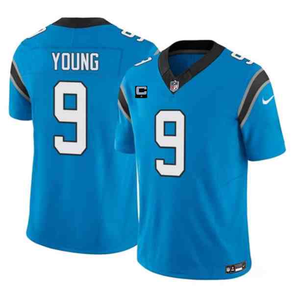 Men's Carolina Panthers #9 Bryce Young Blue 2023 F.U.S.E. With 1-Star C Patch Vapor Untouchable Football Stitched Jersey
