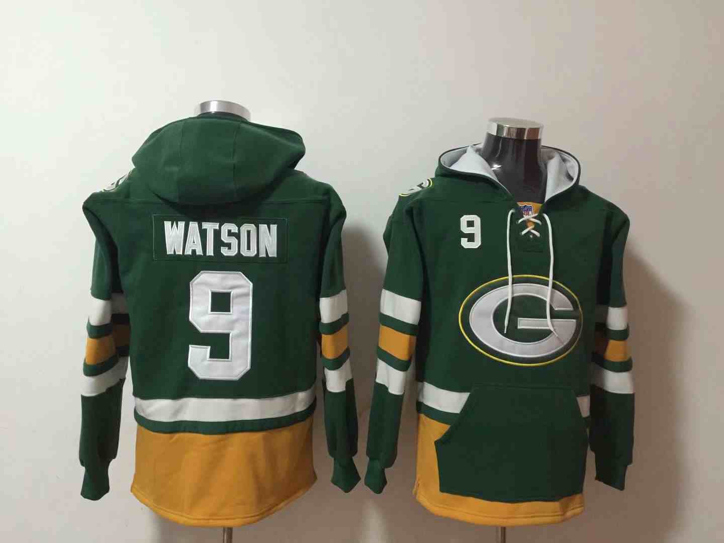 Men's Green Bay Packers #9 Christian Watson Green Ageless Must-Have Lace-Up Pullover Hoodie