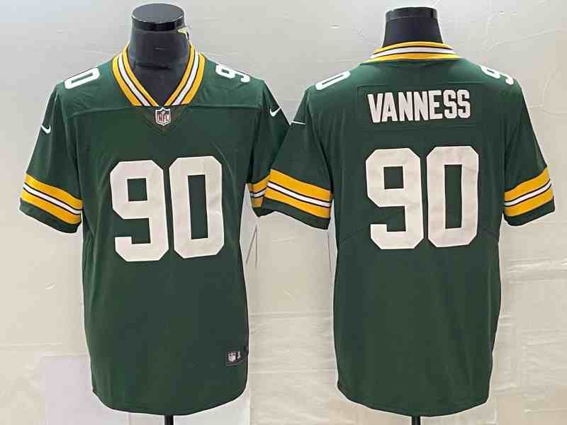 Men's Green Bay Packers #90 Lukas Van Ness Green Vapor Untouchable Limited Football Stitched Jersey