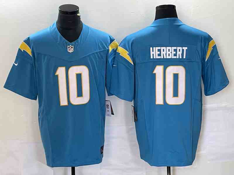 Men's Los Angeles Chargers #10 Justin Herbert  Blue 2023 F.U.S.E. Vapor Untouchable Limited Stitched Jersey