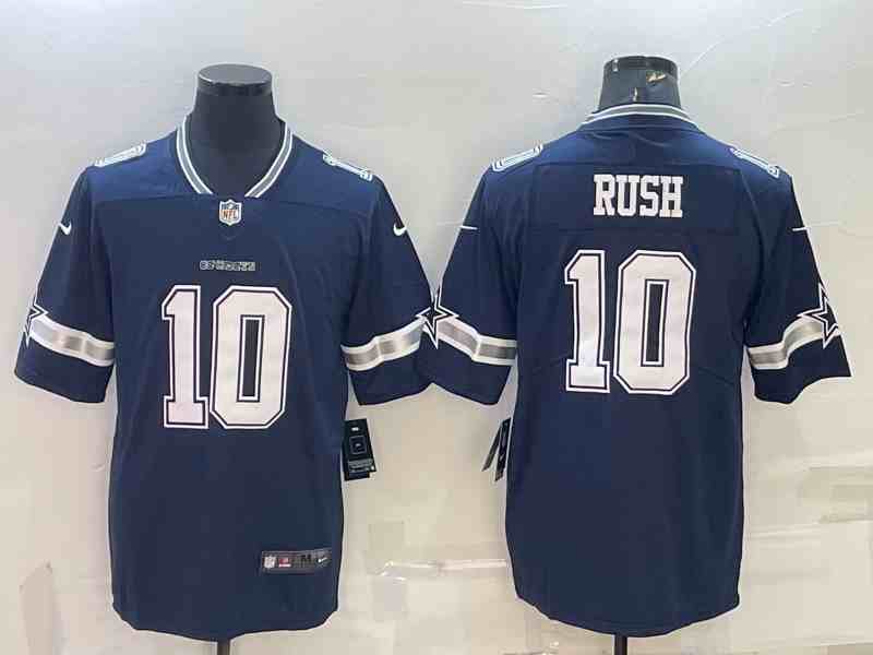 Men's Dallas Cowboys #10 Cooper Rush Blue Vapor Limited Jersey