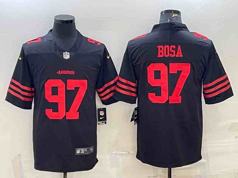Men's San Francisco 49ers #97  Nick Bosa Black Vapor Limited Jersey