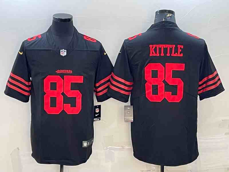 Men's San Francisco 49ers #85 George Kittle Black Vapor Limited Jersey