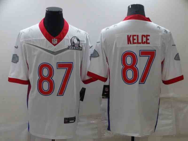 2022 AFC Pro Bowl Kansas City Chiefs #87 Travis Kelce White Jersey