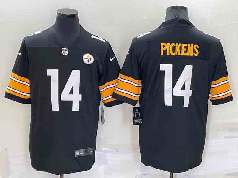 Men's Pittsburgh Steelers #14 George Pickens Black Vapor Limited Jersey