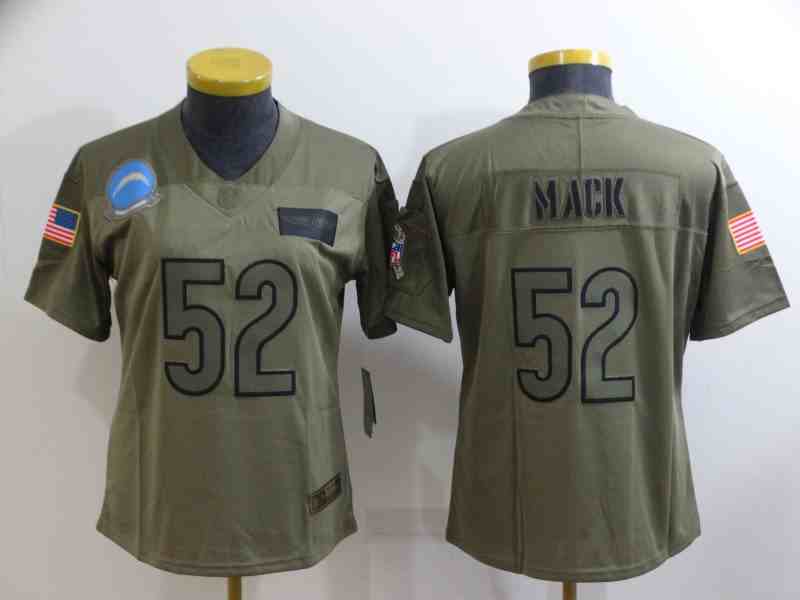Women's Chargers Angeles Chargers #52 Khalil Mack Camo Salute To Service Limited Stitched Jersey