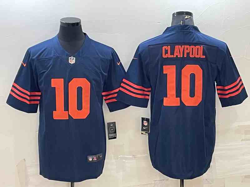 Men's Chicago Bears #10 Chase Claypool Navy Color Rush Limited Stitched Football Jersey
