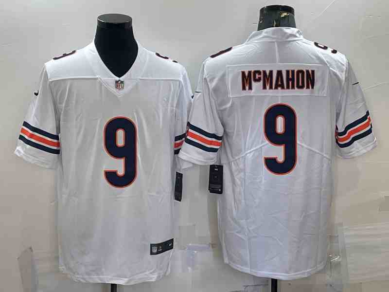 Men's Chicago Bears #9 Jim McMahon White 2022 Vapor Untouchable Stitched NFL Nike Limited Jersey