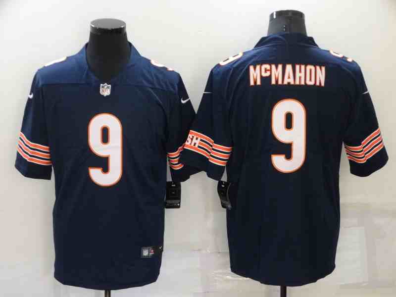 Men's Chicago Bears #9 Jim McMahon Navy Blue 2021 Vapor Untouchable Stitched NFL Nike Limited Jersey