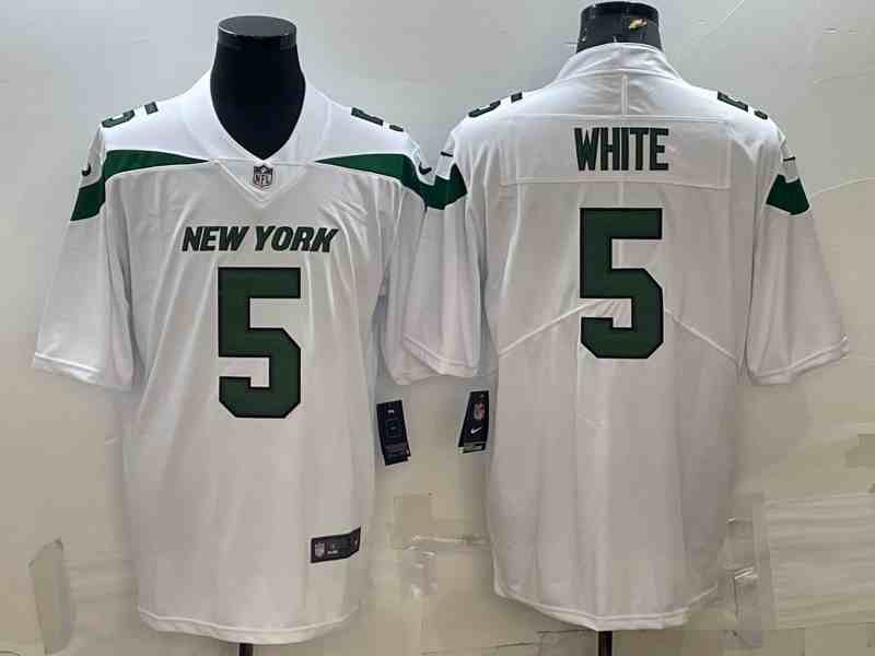Men's New York Jets #5 Mike White White Vapor Untouchable Limited Stitched Jersey