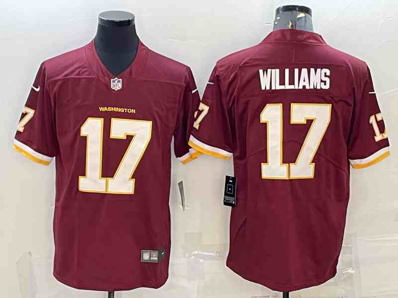 Men's Washington Commanders #17 williams Red NEW 2023 Vapor Untouchable Stitched Nike Limited Jersey