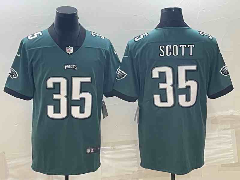 Men's Philadelphia Eagles #35 Boston Scott Green Vapor Untouchable Limited Stitched Jersey