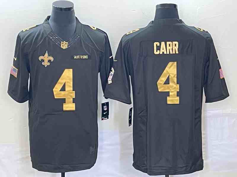 Men's New Orleans Saints #4 Derek Carr Black Gold Women Vapor Untouchable Player Limited Jersey
