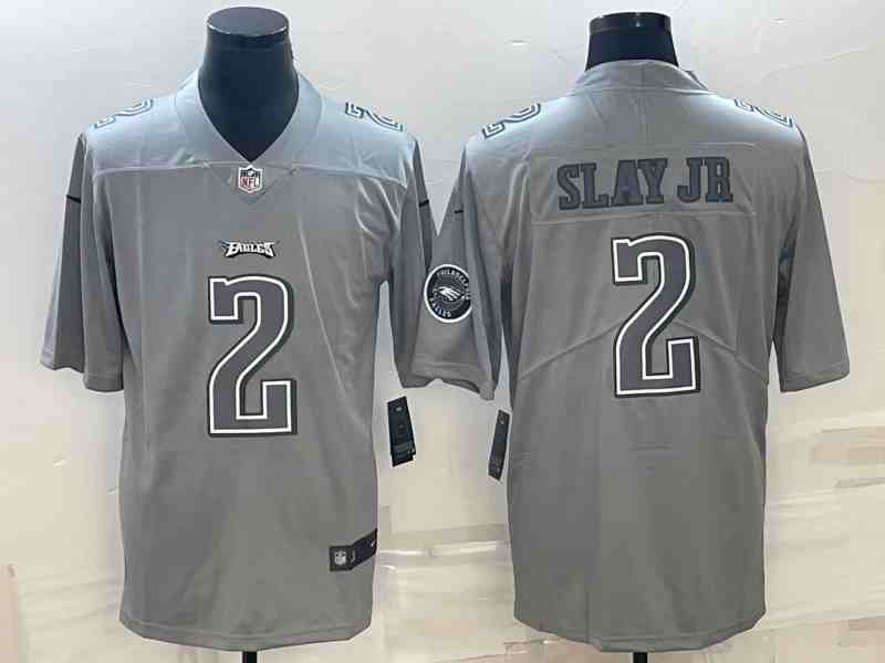 Men's Philadelphia Eagles #2 Darius Slay JR Gray Atmosphere Fashion Stitched Jersey 368