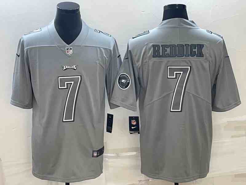 Men's Philadelphia Eagles #7 Haason Reddick Gray Atmosphere Fashion Stitched Jersey 368