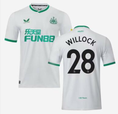 Willock 28 Newcastle United FC Men 2022 2023 Third White Jerseys