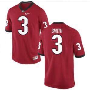 Bulldogs 3 Smith  Red  Embroidered NCAA Jersey