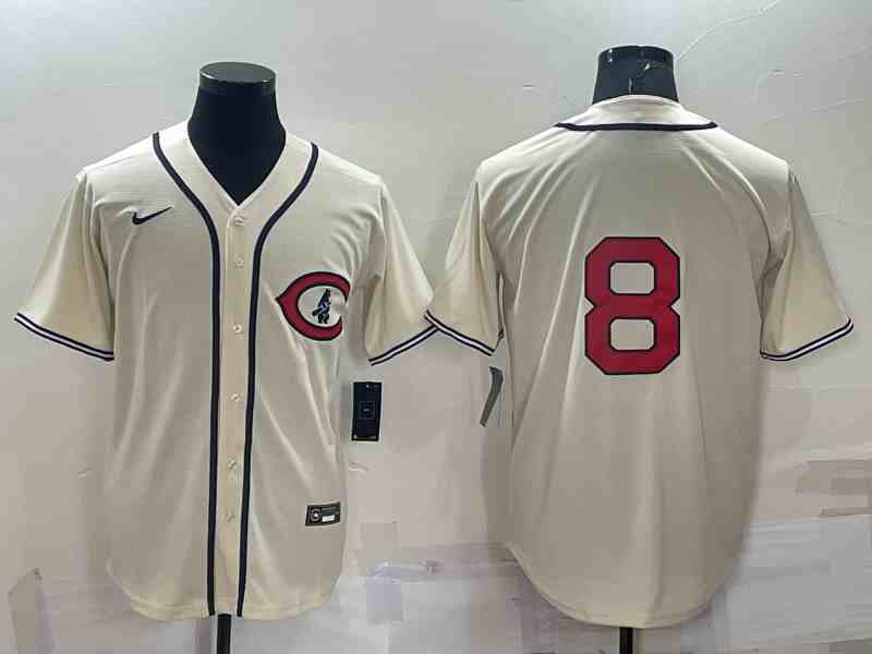 Men's Chicago Cubs #8 Andre Dawson Cream Turn Back the Clock Stitched MLB Cooperstown Collection Nike Jersey