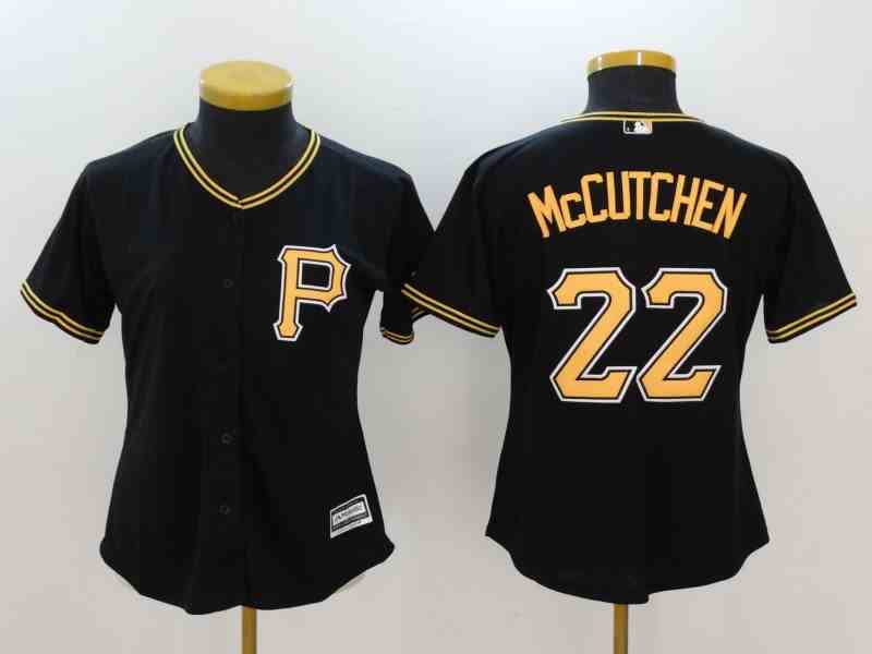 Women's Pittsburgh Pirates #22 Andrew McCutchen white With Pink Mother's Day Stitched MLB Majestic Cool Base Jersey