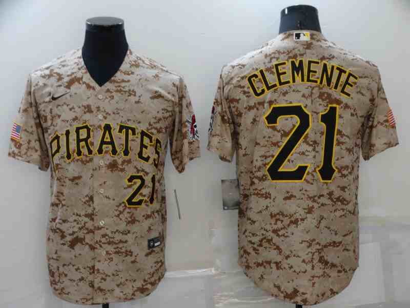 Men's Pittsburgh Pirates #21 Roberto Clemente Salute To Service Cool Base Stitched MLB Jersey