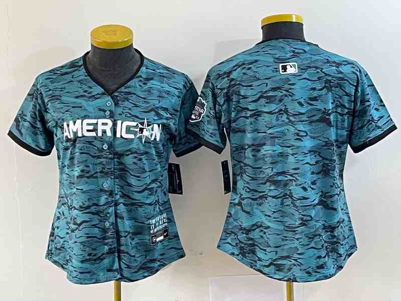 Youth Seattle Mariners Blank Teal 2023 All-Star Cool Base With Patch Stitched Baseball Jersey1