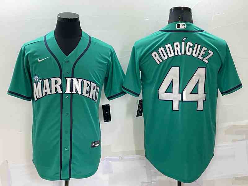 Men's Seattle Mariners #44 Julio Rodriguez Ray Green Stitched MLB Cool Base Nike Jersey