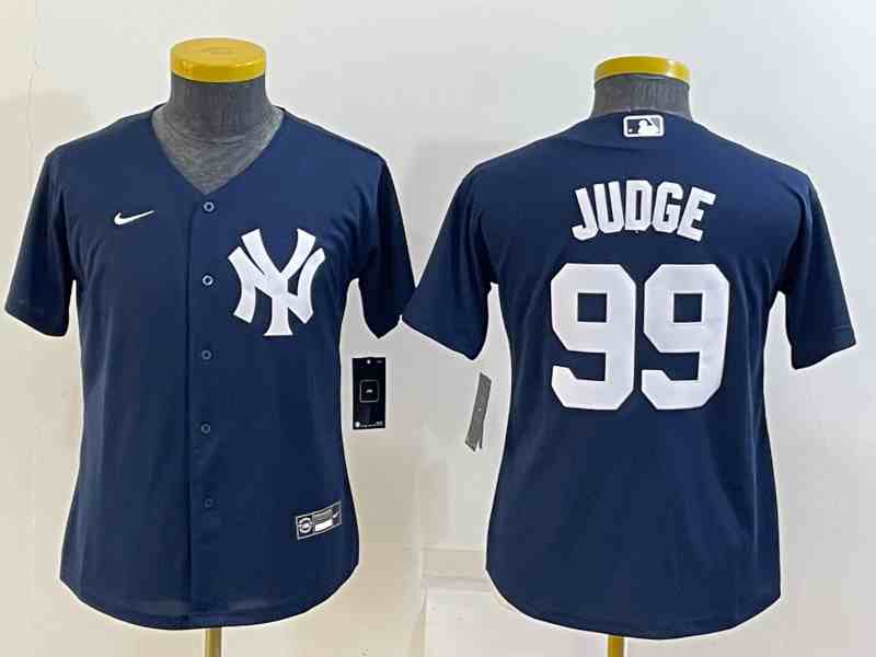 Youth New York Yankees #99 Aaron Judge Navy Cool Base Stitched MLB Jersey
