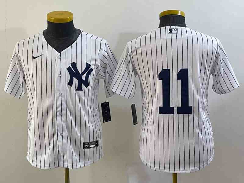 Youth New York Yankees #11 Anthony Volpe White Cool Base Stitched Jersey