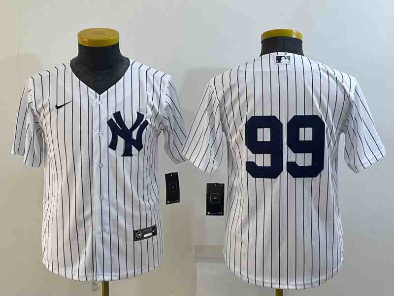 Women's New York Yankees #99 Aaron Judge White Stitched Baseball Jersey1